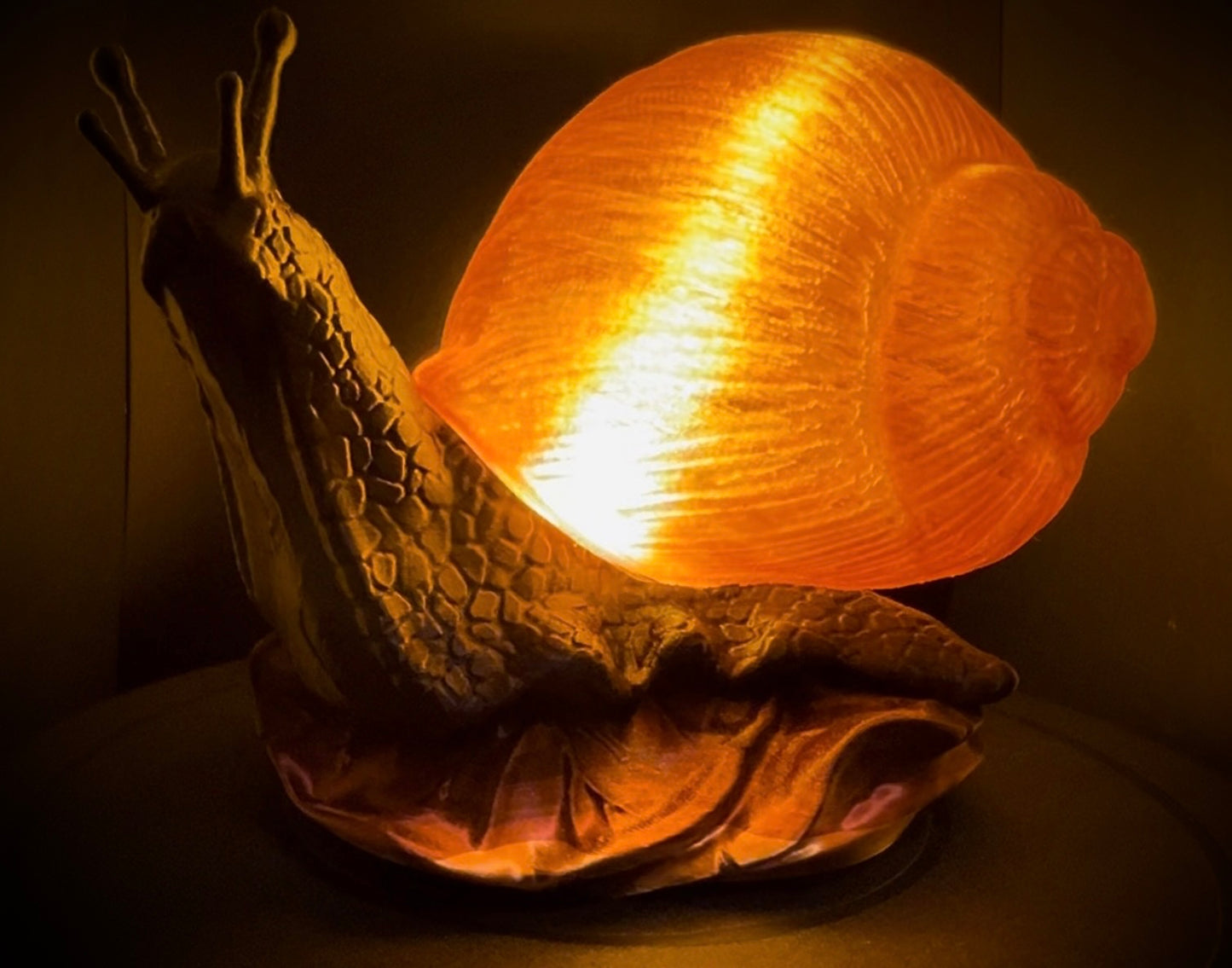 Enchanting Dark Chocolate Snail Lamp