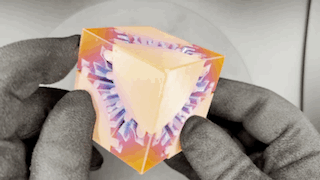 Engaging Peach Lavender Gear Cube