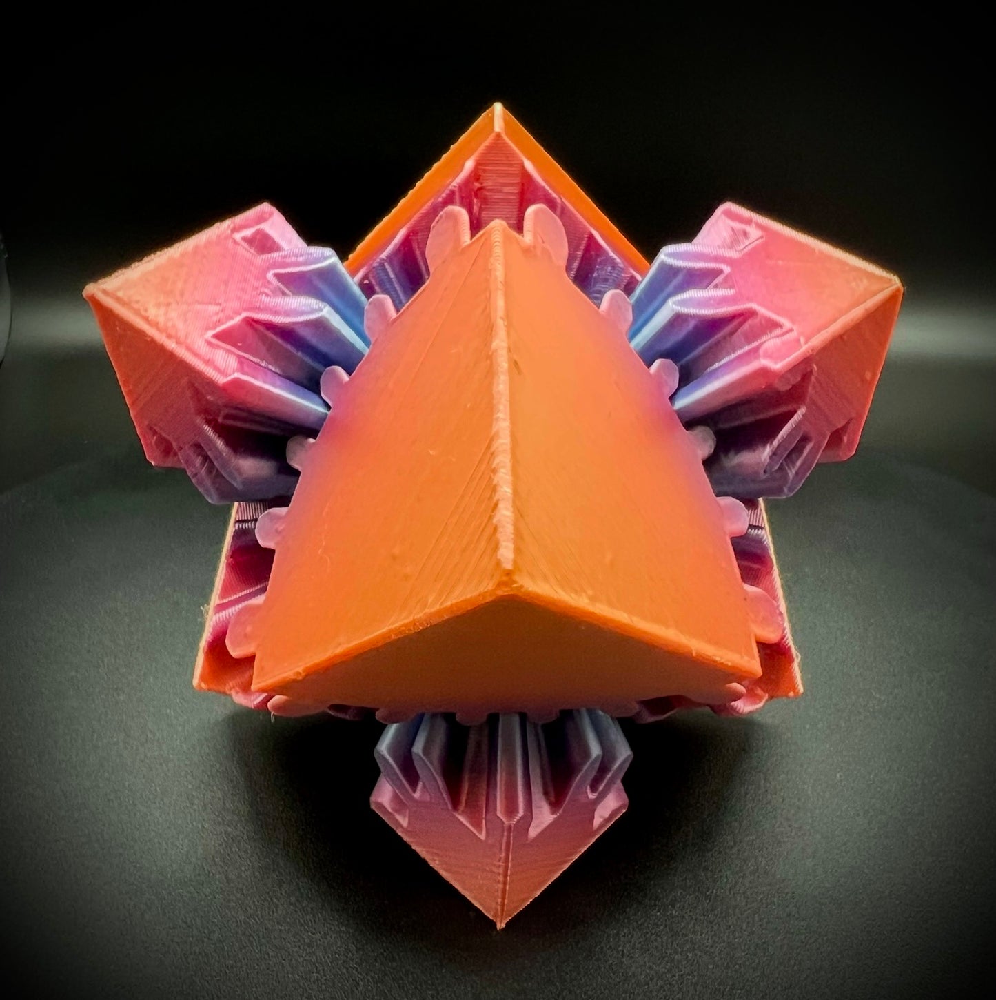 Engaging Peach Lavender Gear Cube