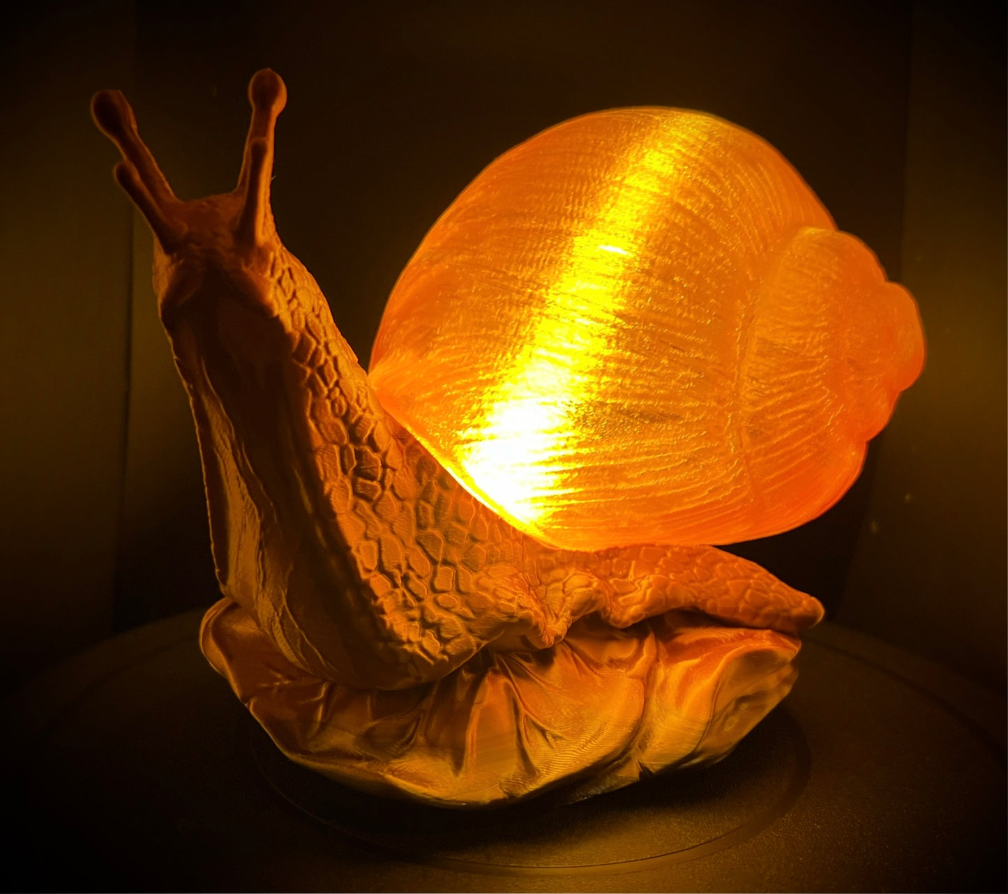 Enchanting Copper Snail Lamp