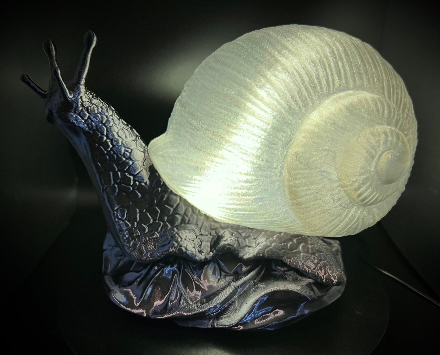 Enchanting Gossamer Graphite Snail Lamp