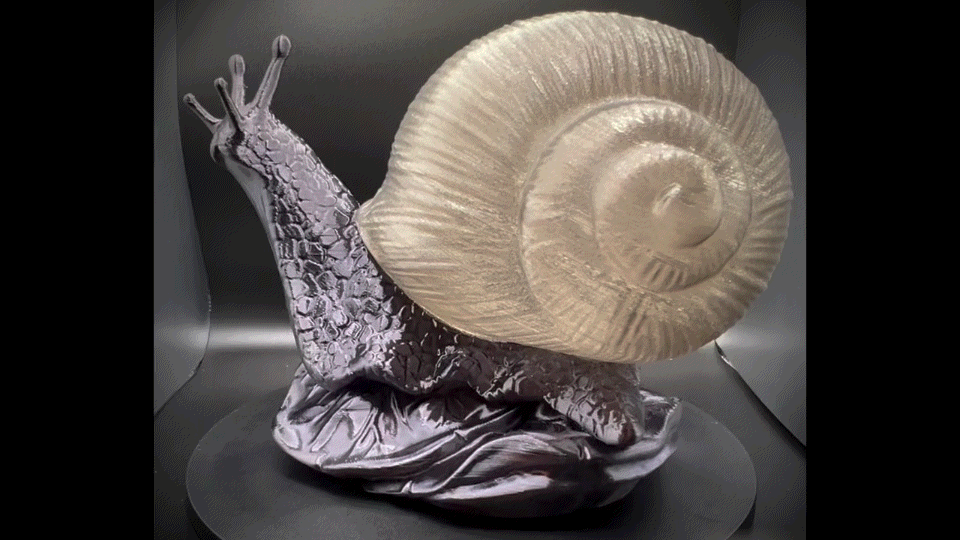 Enchanting Gossamer Graphite Snail Lamp