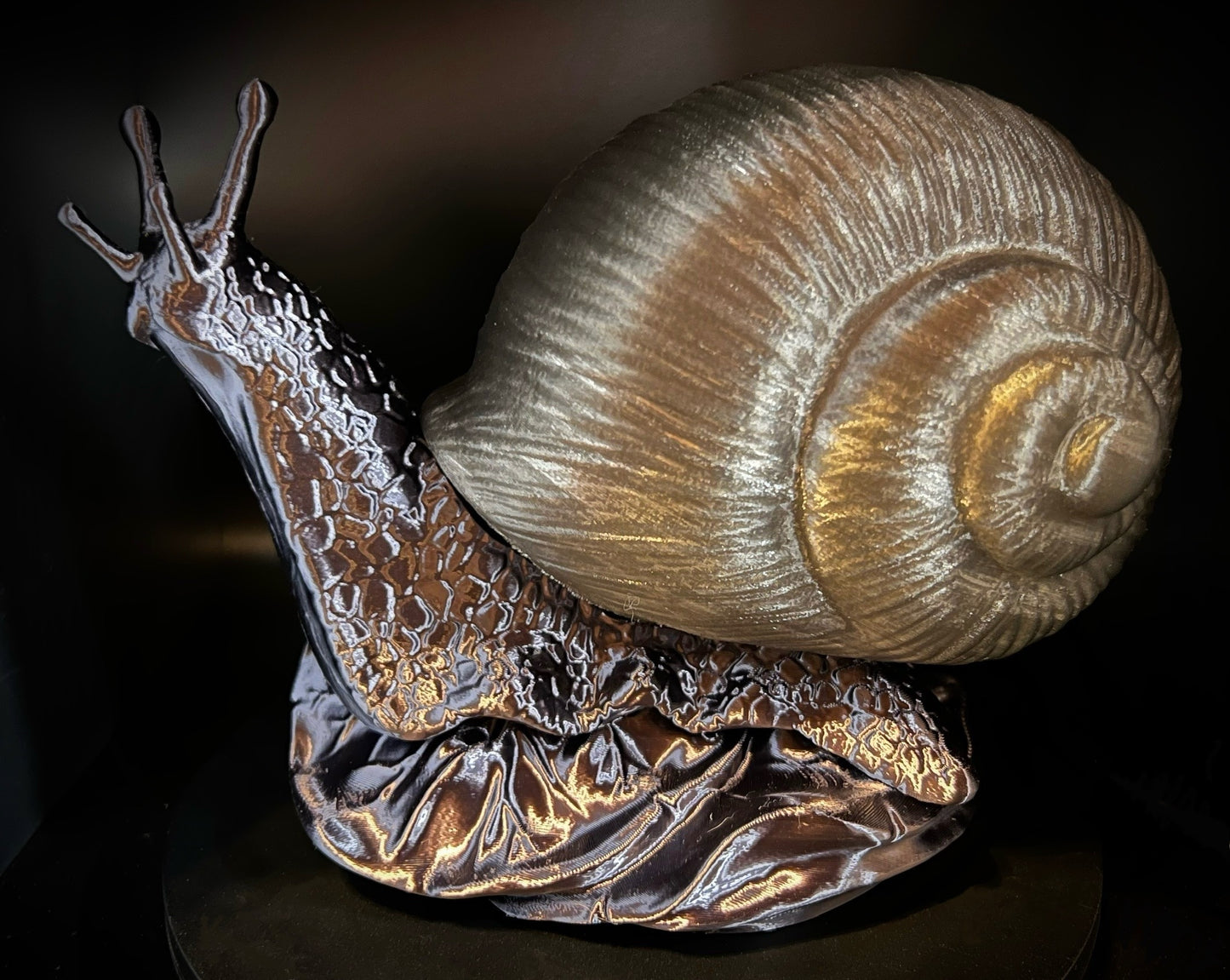 Enchanting Gossamer Graphite Snail Lamp