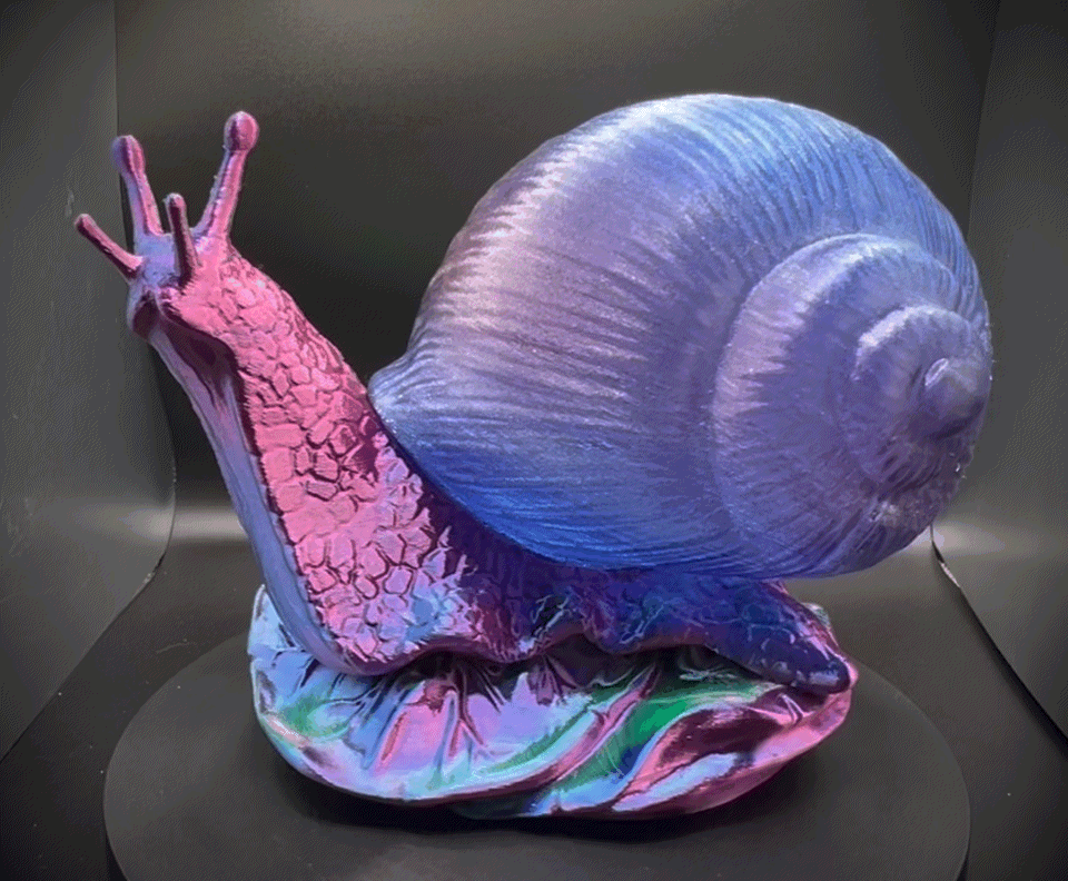 Enchanting Iridescent Iris Snail Lamp