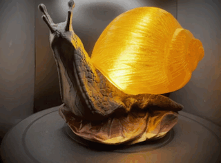 Enchanting Dark Chocolate Snail Lamp