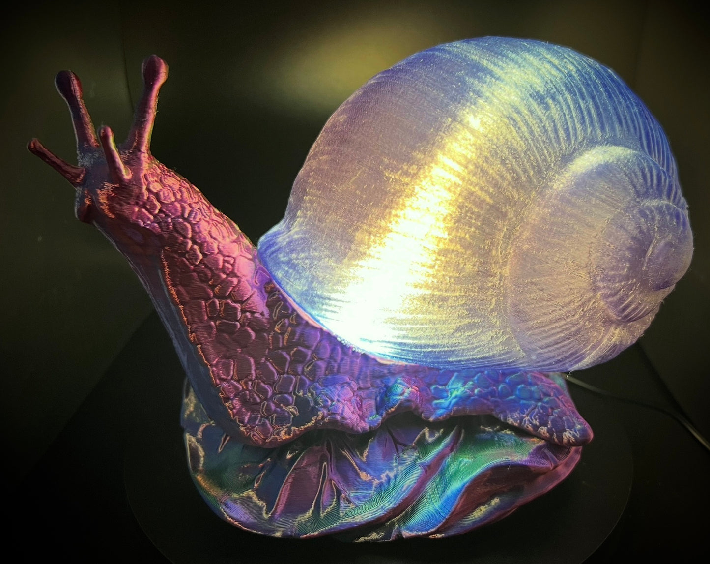 Enchanting Iridescent Iris Snail Lamp