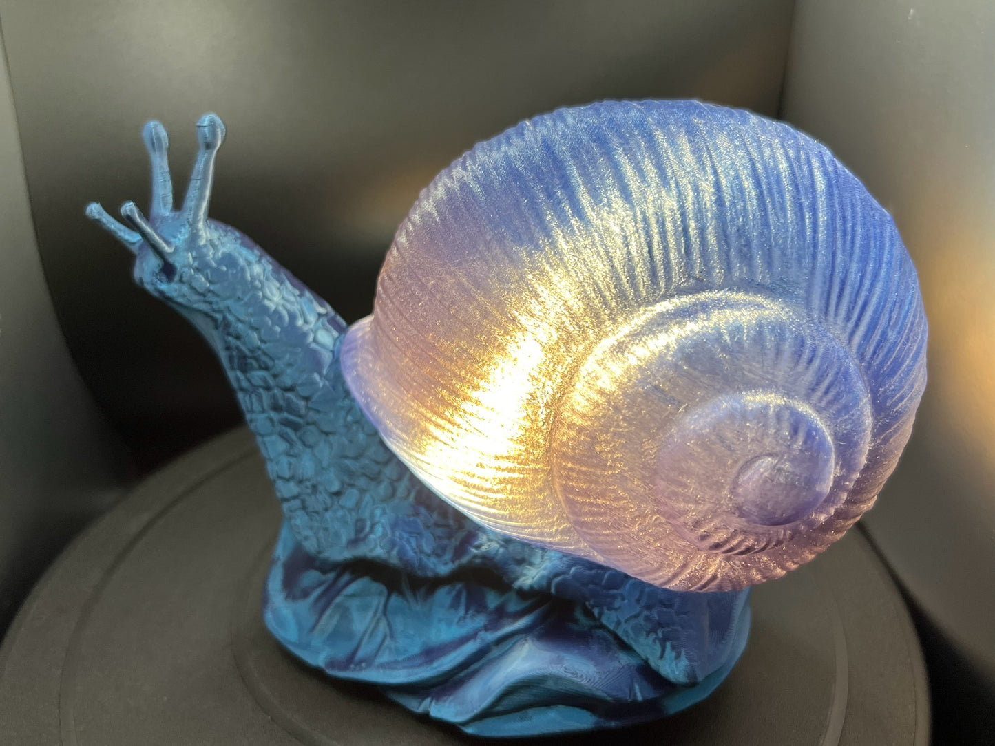 Enchanting Sapphire Snail Lamp