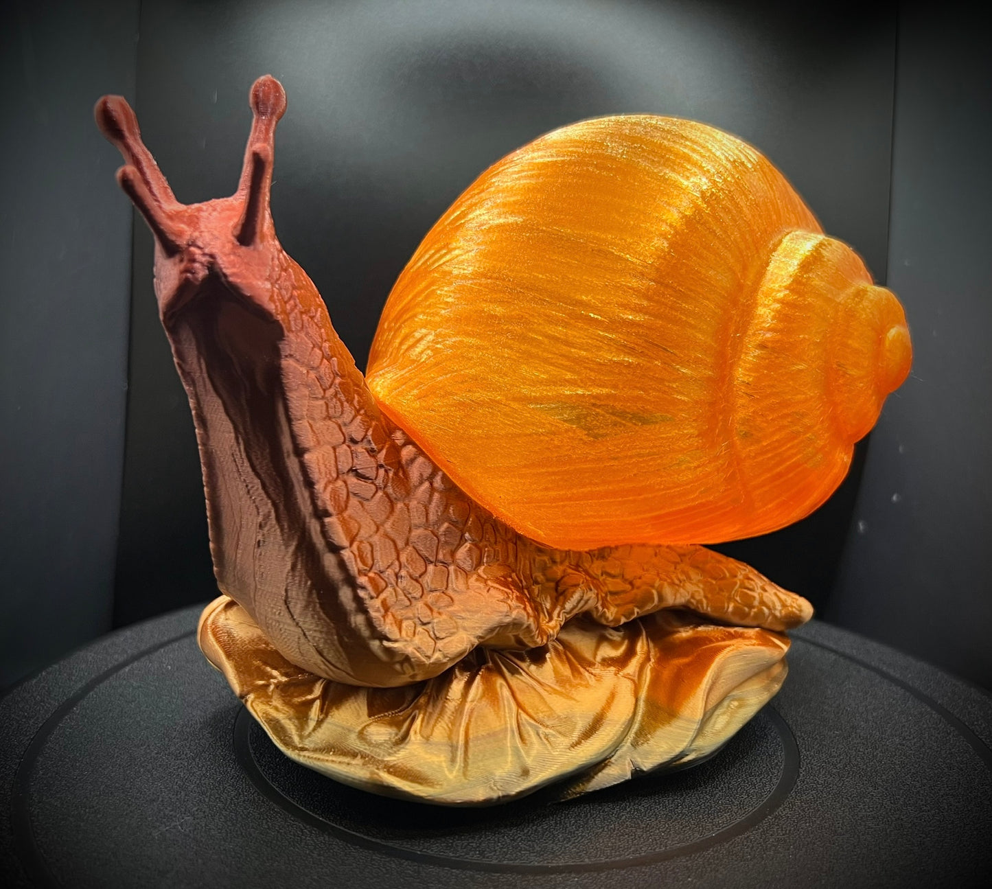 Enchanting Copper Snail Lamp