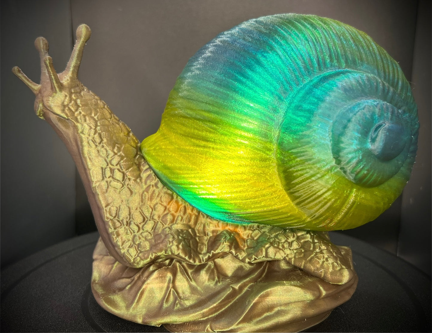 Enchanting Bronze River Snail Lamp