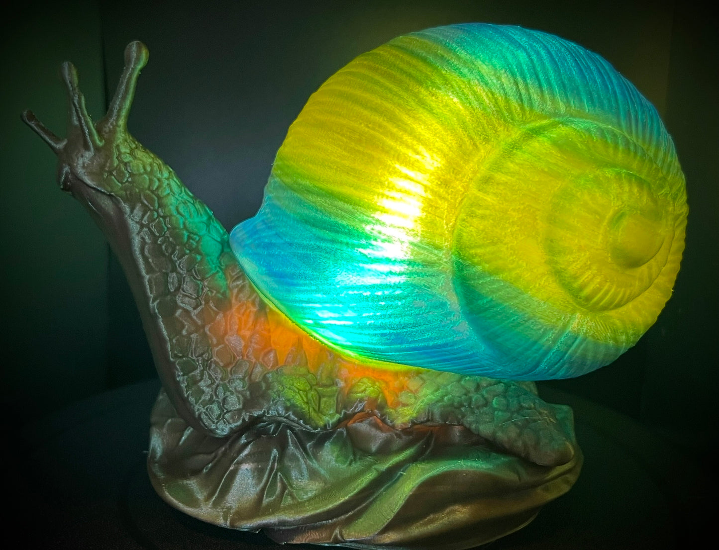 Enchanting Bronze River Snail Lamp