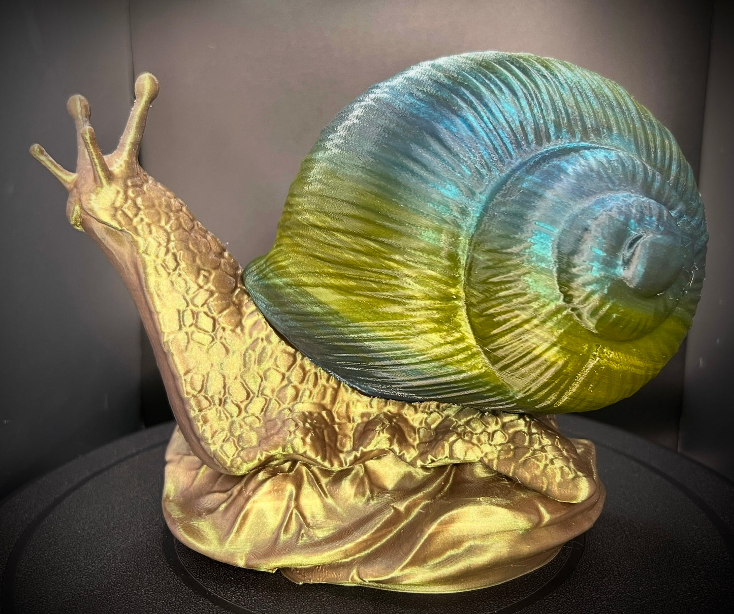 Enchanting Bronze River Snail Lamp