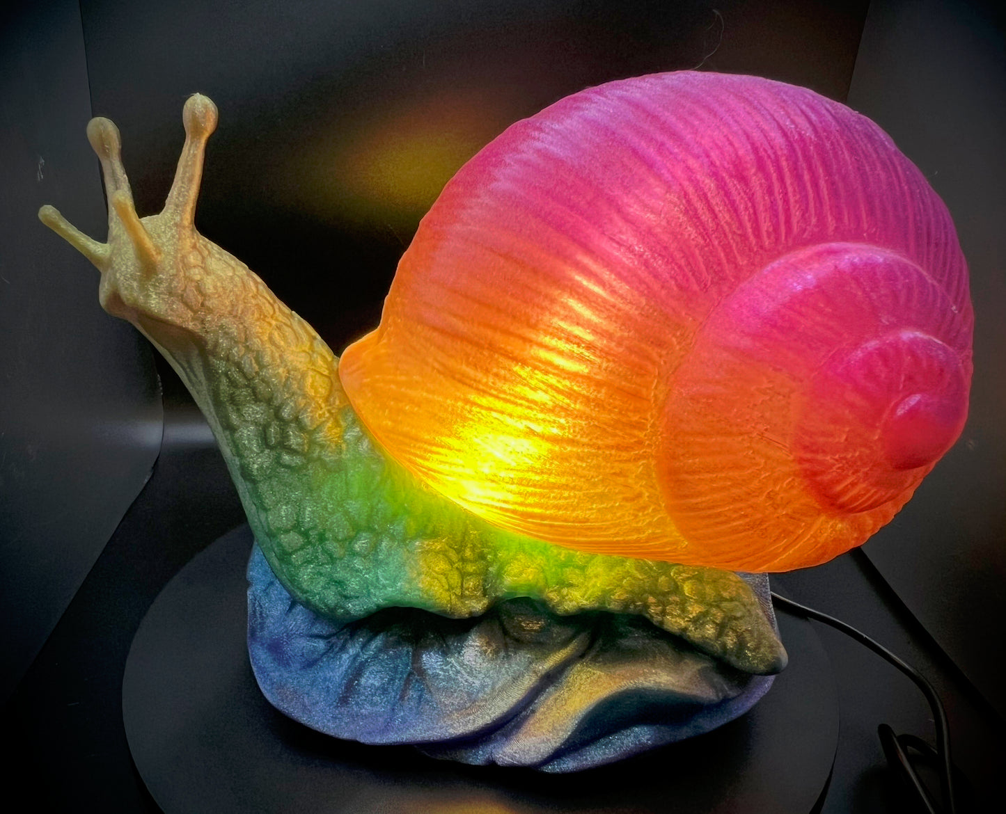 Enchanting Rainbow Snail Lamp *colorful options*