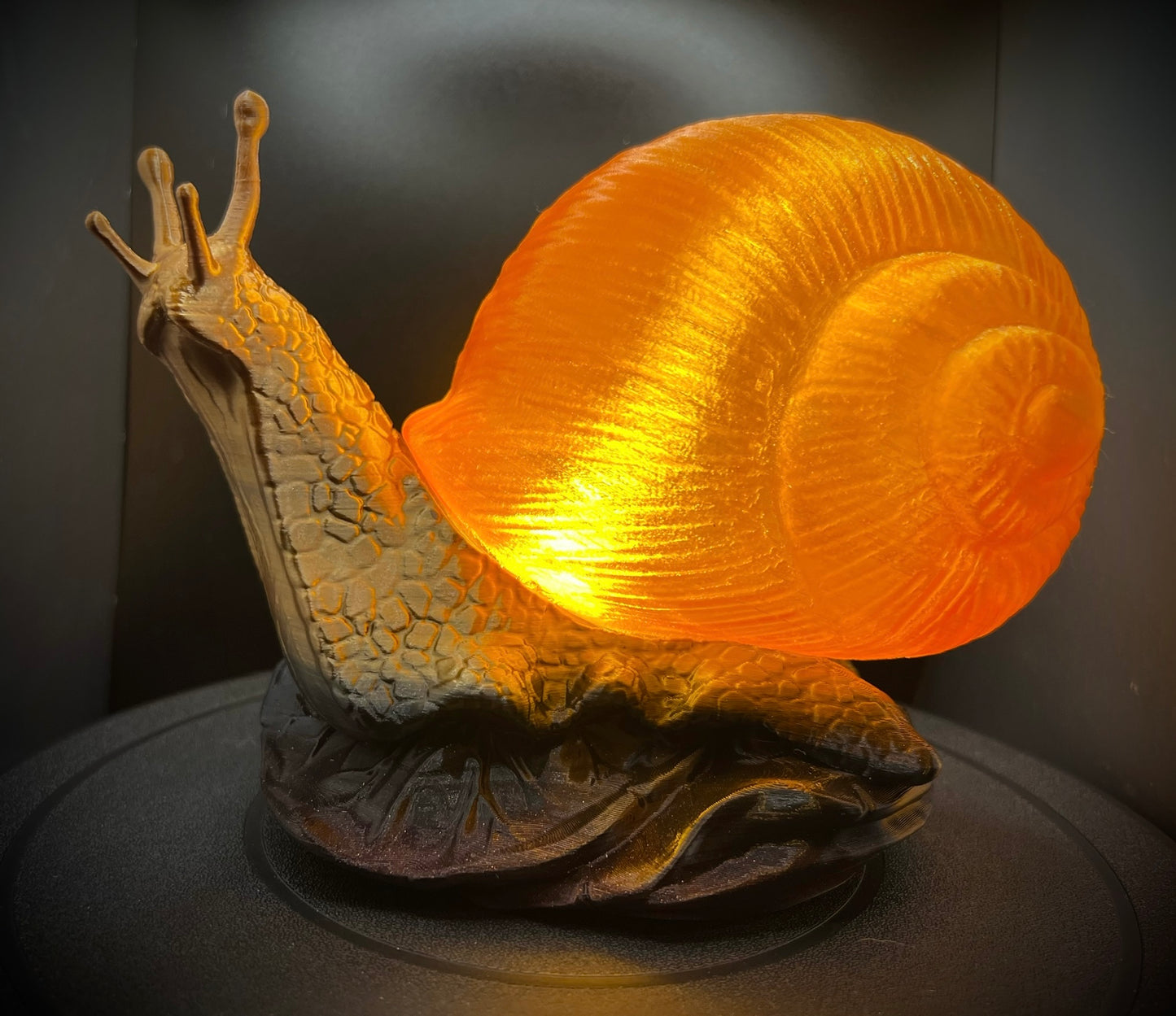 Enchanting Golden Snail Lamp