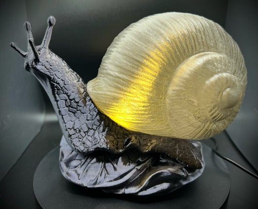 Enchanting Gossamer Graphite Snail Lamp