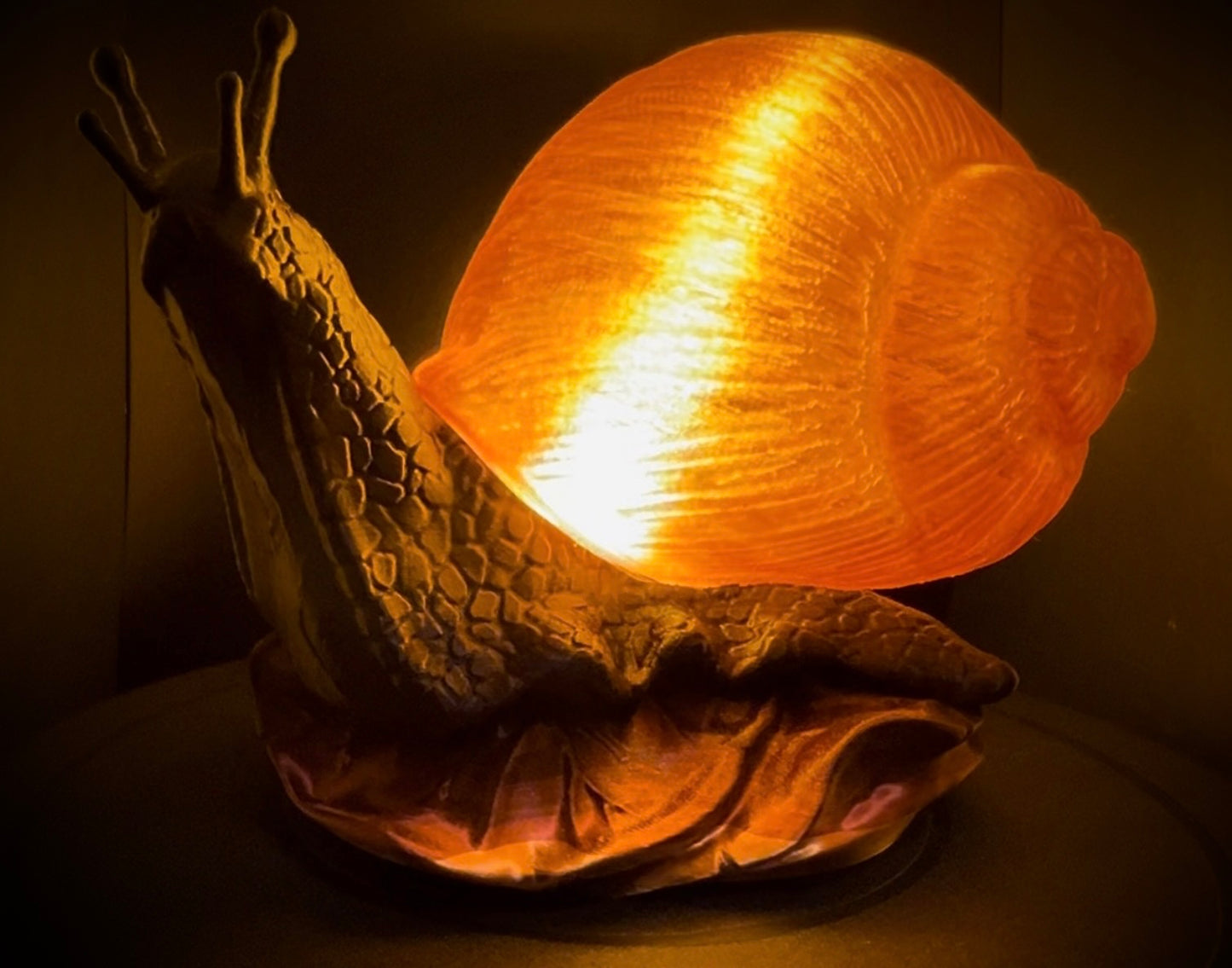 Enchanting Rustic Copper Snail Lamp