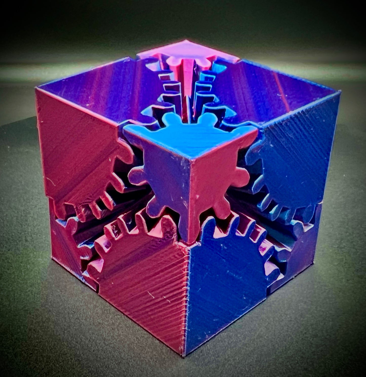 Engaging Blue Raspberry Gear Cube