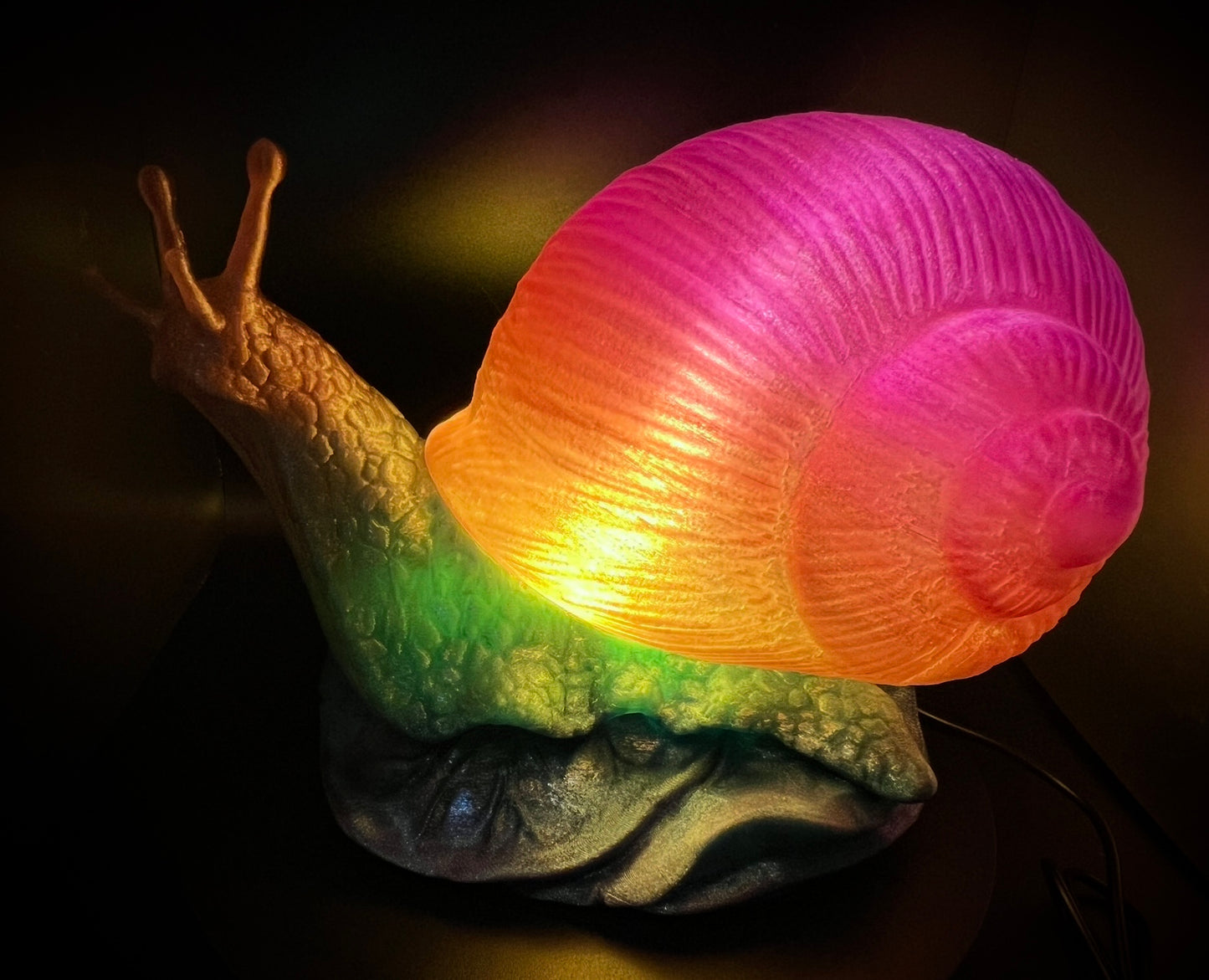 Enchanting Rainbow Snail Lamp *colorful options*