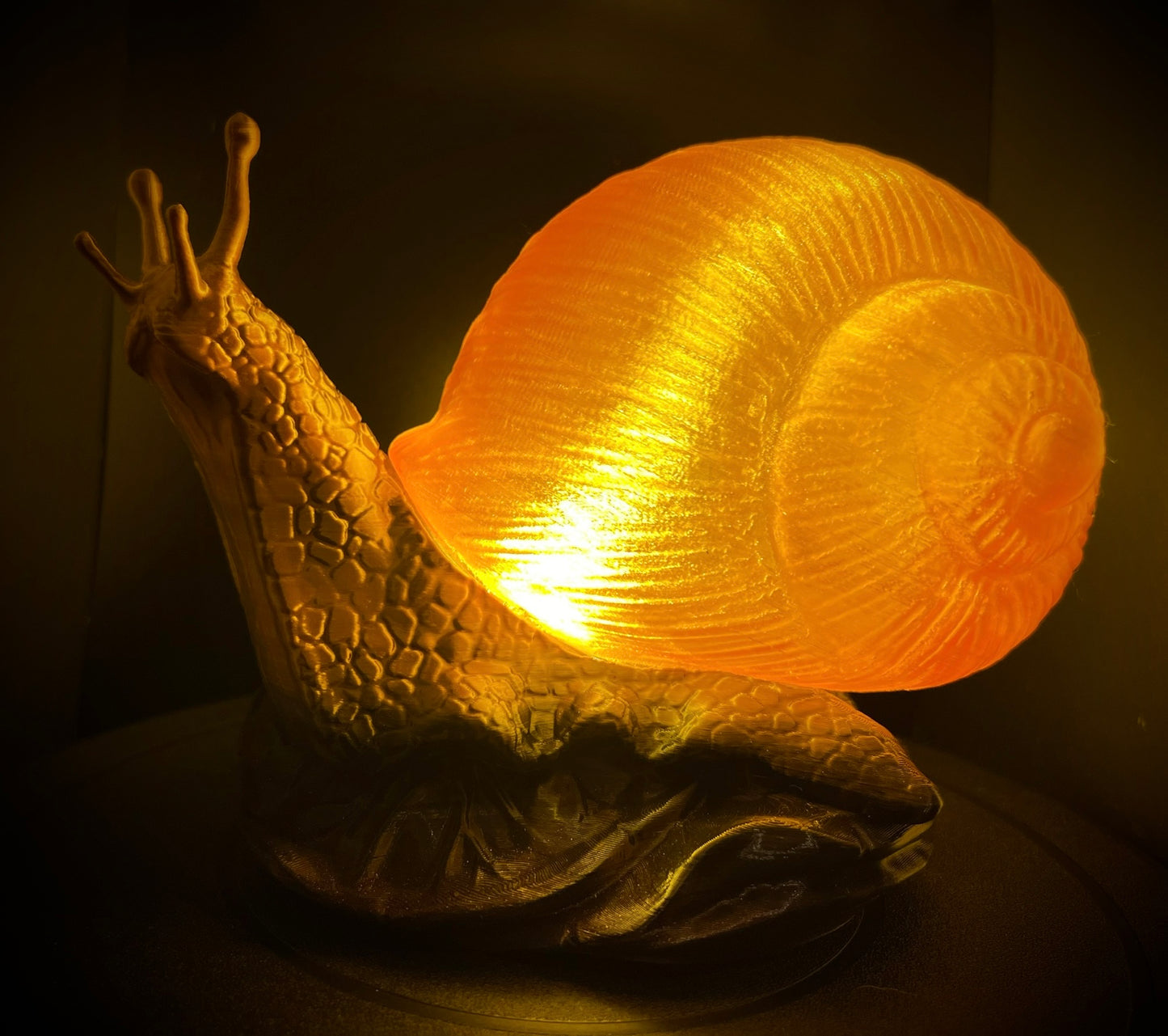 Enchanting Golden Snail Lamp