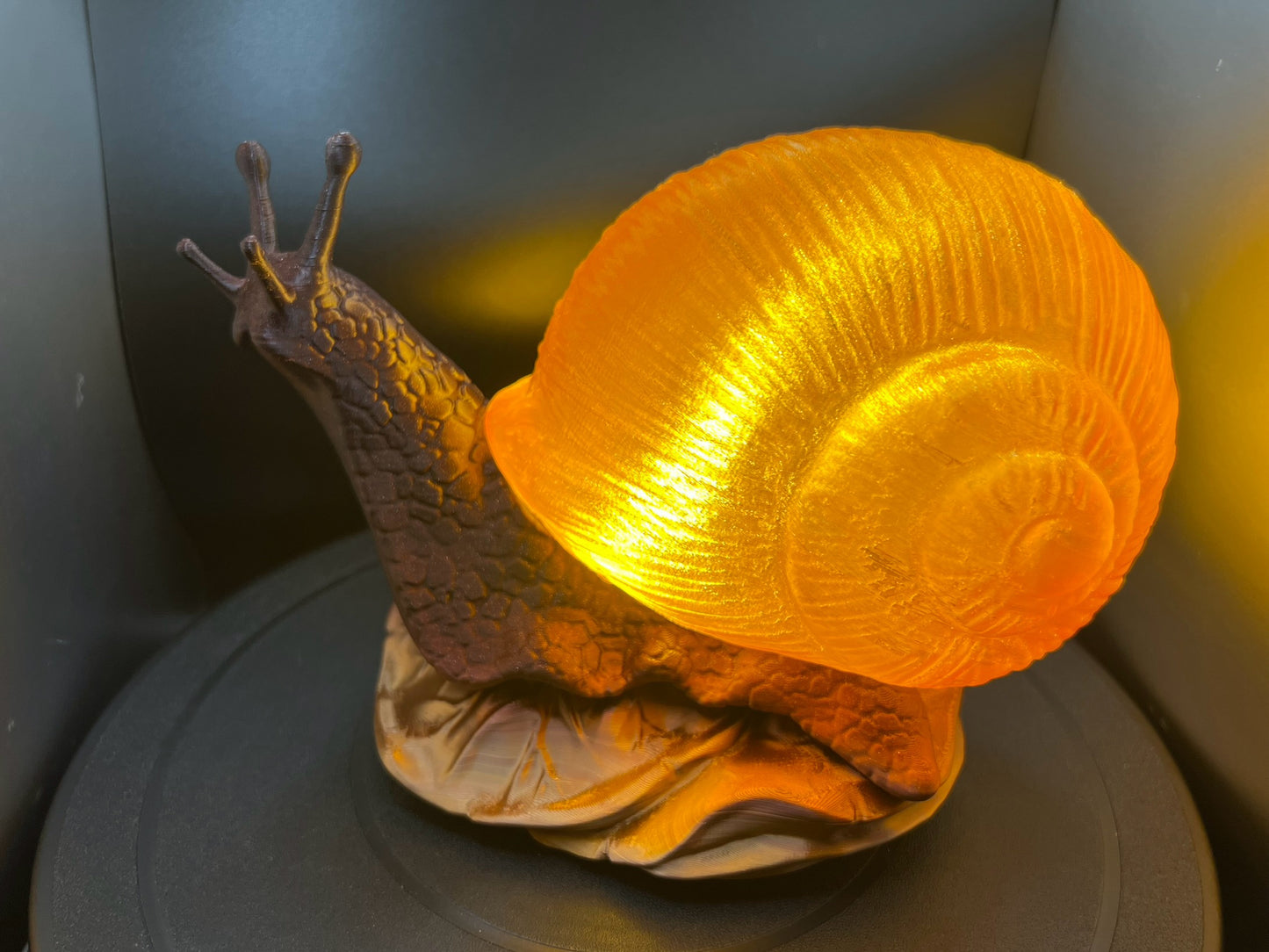 Enchanting Rustic Copper Snail Lamp